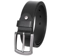 TOPBELT Men's Leather Belt for Jeans | Full Grain Leather Cowboy & Work Belts for Men | 1.5 Inch Wide | with Gift Box (Black, For 36W-38W Waist)