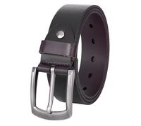 TOPBELT Men's Leather Belt for Jeans | Full Grain Leather Cowboy & Work Belts for Men | 1.5 Inch Wide | with Gift Box (Brown, For 36W-38W Waist)