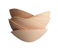 TopBine 3 Pairs Bra Pads Soft Push-up Bra Padding Inserts for Bikini Dresses Top Swimsuit Sports Bras, Round Shape/Light Beige (Round 3L Biege, A/B)