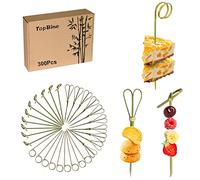 TopBine 300 PCS Cocktail Picks, 4.7Inch Toothpicks for Appetizers, Natural Bamboo Knot Skewers, Mini Food Sticks, Fancy Tooth Picks for Drinks,Fruit,Cocktail Garnish Accessories, Party Supplies