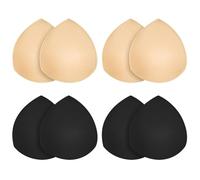 TopBine Bra Pads Inserts, 2 Beige D/E+2 Black D/E, D/E