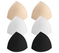 TopBine Bra Pads Inserts, 3 Pairs C/D 3 Color, C/D