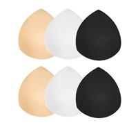 TopBine Bra Pads Inserts, 3 Pairs D/E 3 Color, D/E