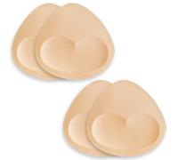 TopBine Bra Pads Inserts Women's Sports Cups Inserts Bra Replacement Inserts Bra Padding for Bikini Swimsuit, 2 Beige D/E, D/E