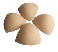 TopBine Removable Bra Pads Inserts Women's Comfy Sports Cups Bra Insert for Bikini Top Swimsuit (3 Beige D/E, D/E)