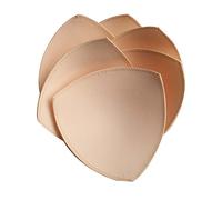 TopBine Removable Bra Pads Inserts Women's Comfy Sports Cups Bra Insert for Bikini Top Swimsuit (3 Beige, B/C)