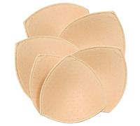 TopBine Removable Bra Pads Inserts Women's Comfy Sports Cups Bra Insert for BIkini Top Swimsuit (3Beige, B/C)