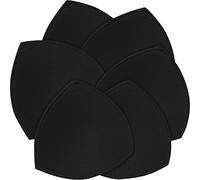 TopBine Women's 6 Pads Bra Insets, Opaque, Black, C/D