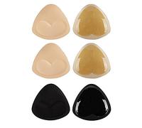 TopBine Women's Adhesive Bra Pads, Style 2 (2 Beige 1 Black), M