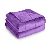 Topblan Flannel Weighted Blanket, 12lbs, Purple, Twin Size, Adult Heavy Blanket for Sleeping and Calming, Soft Warm Fabric, 48 x 72 inches