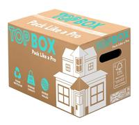 10x Topbox Large 48 Litre Double Walled Moving and Storage Boxes