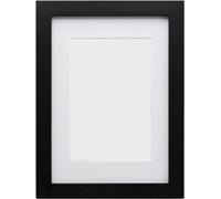 TOPBRANDS786 Black Picture Frame With WHITE Mount - IVORY Mount Poster Frame Photo Frame with Mount insert For Picture Size In Various Sizes (BLACK + WHITE MOUNT, 24x18 pic size 18x12)