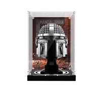 TopBrixx Display Case for Lego The Mandalorian Helmet 75328, 3MM Acrylic Display Box for Lego 75328 (No Model Set Included)