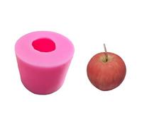 TOPBSFARNY 3D Apple Shape Silicone Mold DIY Fruit Candle Making Resin Soap Handmade Wax Casting Mould Silicone Cake Baking Tools for Birthday Christmas Home Decorations (Style A)