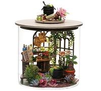 TOPBSFARNY 3D Stereoscopic Miniature Dollhouse Kit Assembling Toys DIY Model Wooden Furniture for Valentine's Day Creative Gifts (The Magic Garden)