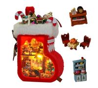 TOPBSFARNY 3D Wooden Book Stand Puzzle DIY Dollhouse Wood Nook Model Building Kit with LED Light for Adults to Build Creativity Christmas Halloween (Style F)