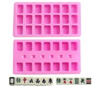 TOPBSFARNY Candle Mold Chocolate Mold DIY Aromatherapy Mould for Handmade Plaster Craft Soap Making Home Decorating Ornaments (Mahjong Shape)