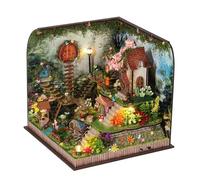TOPBSFARNY DIY Doll House Book Nook Kit with Musical Movement, Miniature Dollhouse Kit, Bookshelf Decor 3D Wooden Puzzle, Gifts for Family/Friends