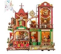 TOPBSFARNY DIY Miniature Dollhouse Kit Book Nook Kit, 3D Wooden Puzzle Tiny House Model Building Kit, Birthday Gift for Adults Hobbyist Collector