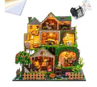 TOPBSFARNY DIY Miniature Dollhouse Kit Multi Loft House Wooden Miniatures House Crafts DIY Model Kits Christmas Birthday Gifts for Men and Women Friend (With Dust Cover)
