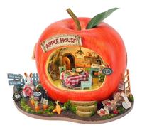 TOPBSFARNY DIY Miniature House, Book Nook Kit with LED Light, 3D Puzzle Wooden Miniature House Kit for Adults, Dollhouse Bookshelf Decor Gifts for Friend and Parents (A108)