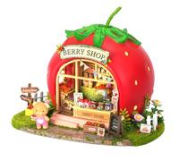 TOPBSFARNY DIY Miniature House, Book Nook Kit with LED Light, 3D Puzzle Wooden Miniature House Kit for Adults, Dollhouse Bookshelf Decor Gifts for Friend and Parents (A15)