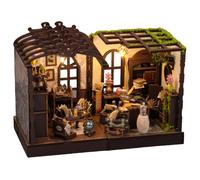 TOPBSFARNY DIY Miniature House Kit 3D Cottage Bookend Wooden Assembly Handmade Bookshelf Home Decoration Creative Artistic Gift