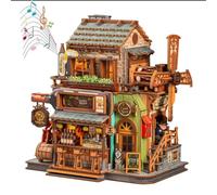TOPBSFARNY IY Miniature Dollhouse Kit Book Nook Kit, 3D Wooden Puzzle Tiny House Model Building Kit, Birthday Gift for Adults Hobbyist Collector