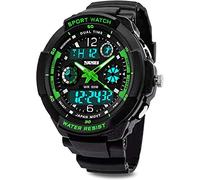 TOPCABIN Digital-analog Kids Teenager Boys Girls Sport Digital Watch with Alarm Stopwatch Chronograph - 50m Water Proof Electronic Sport Watch for Boys Teenagers Junior Kids Children (Green)
