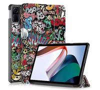 TOPCASE Case for Xiaomi Redmi Pad SE 11 Inch 2023 Tablet, Slim Protective Case with Auto Sleep/Wake and Stand Function, Graffiti