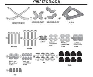 Topcase support attachment for Kymco KRV 200 2023 GIVI SR6123