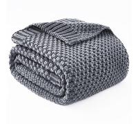 Topcee Knitted Weighted Blanket - 48"x72" 15lbs Cooling Chunky Knit Heavy Blanket for Adults Cable Yarn Knit Decorative No Beads Soft, Cozy and Cooling Weighted Throw Blankets Machine Washable