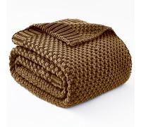 Topcee Knitted Weighted Blanket - 50"x60" 7lbs Cooling Chunky Knit Heavy Blanket for Adults Cable Yarn Knit Decorative No Beads Soft, Cozy and Cooling Weighted Throw Blankets Machine Washable