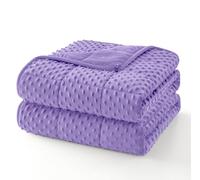 Topcee Weighted Blanket King Size (20lbs 80"x87"), Minky Dots Heavy Blanket for Woman, Man Sleeping, Soft, Cozy and Cooling Weighted Throw Blankets, Machine Washable, Purple