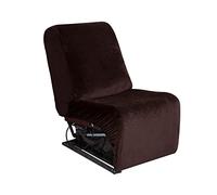 Topchances 1-Piece Additional Seat Cover for Sectional Recliner Sofa Velvet Stretch Soft Additional Seat for Reclining L Shape Corner Sofa Couch Slipcover (Coffee)