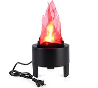Topchances 3D Fake Flame Lamp,110V Electric Campfire Artificial Flickering Flame Table Lamp Fake Fire Light Realistic Flame Stage Effect Light for Christmas Party Festival Decoration (Flamp Lamp)