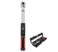 TOPCHANCES Car Torque Wrench 3/8 Inch 2.03-135Nm 72 Teeth ±2% Accuracy - Precision Torque Wrench with Data Display 410mm Extension Rod for Car & Motorcycle Tyre Change