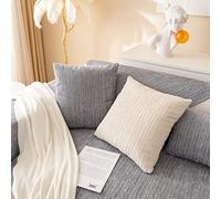 Topchances Chenille Sofa Cover 1 2 3 Seater,Washable Sofa Slipcovers Non-Slip Seat Cushions with Silicone Particles All-Seasons Apply to Dogs Cat Pet Living Room Cushions(Grey,45x45cm 1 Piece)