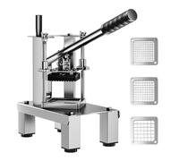 TOPCHANCES Commercial Potato Vegetable Chopper, Heavy Duty Professional Food Dicer Stainless Steel French Fry Cutter with 3 Blades Potato Slicer for Restaurant & Kitchen Home
