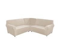 TOPCHANCES Corner Sofa Cover 5 Seater / 7 Seater L Shape Set of 3 - High Stretch Soft Velvet Corner Sectional Sofa Cover Couch Covers for L Shape Corner Sofa Furniture Protector for Living Room