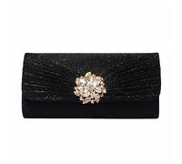 Topchances Evening Bags for Women, Detachable Chain Clutch Bag, Sparkly Luxury Flower Diamond Buckle Purse for Wedding and Party