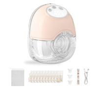 TOPCHANCES Hands Free Breast Pump,Wearable Breast Pump Electrical 4 Modes 12 Levels,45dB Ultra Quiet Wireless Pump,LED Display with 10 Milk Storage Bag and 17/19/21/24mm Flange,BPA Free (pink-1PC)