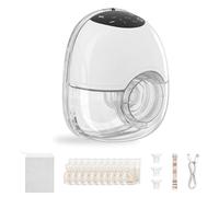 TOPCHANCES Hands Free Breast Pump,Wearable Breast Pump Electrical 4Modes 12Levels,45dB Ultra Quiet Wireless Pump,with 10 Milk Storage Bag and 17/19/21/24mm Flange,BPA Free(Touchscreen,White-1PC)