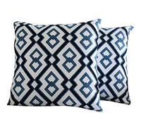 Topchances Pillow Covers, 2PCS Embroidered Decorative Pillowcase Cushion Covers for Couch Sofa Bedroom Geometric Pattern Throw Pillow Protectors (#7)