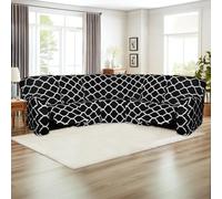 Topchances Printed Stretch Recliner Corner Sofa Cover With Pockets,Corner Sofa Covers For Sectional Sofa Set,Washable Recliner Sofa Cover Furniture Protector For Living Room(7-Piece set)