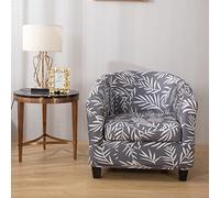 Topchances Tub Chair Covers - 2 Piece Set Removable High Stretch Printed Soft Bucket Chair Covers Armchair Slipcovers for Dining Living Room Internet Cafe Bar Office Reception
