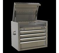 Topchest 4 Drawer 675mm Stainless Steel Heavy-Duty