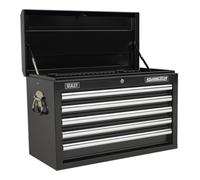 Topchest 5 Drawer with Ball Bearing Slides - Black - Sealey AP33059B New