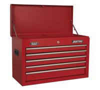 Topchest 5 Drawer with Ball-Bearing Slides - Red - Sealey AP225 New