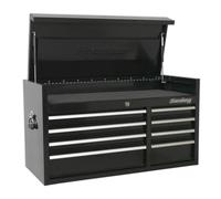 Topchest 8 Drawer 1040mm Heavy-Duty Black - Sealey PTB104008 New